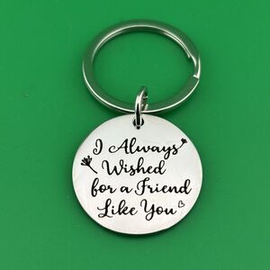 SHUIGEN Friendship Keyring I Always Wished For A Friend Like You Keychain Gift